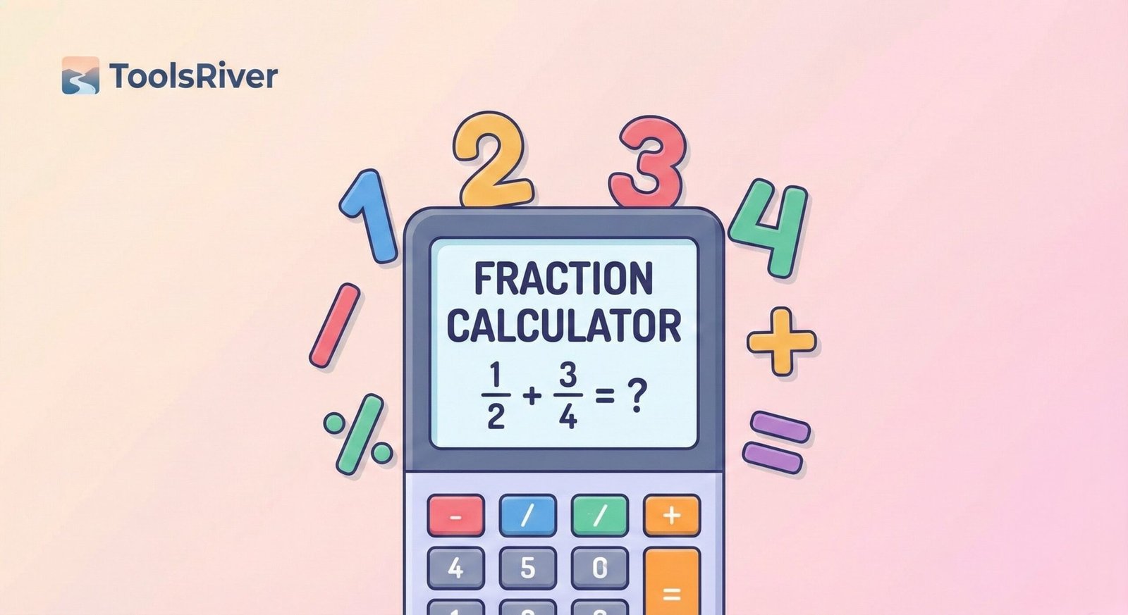 Interface of a free online fraction calculator with input fields for numerator and denominator.