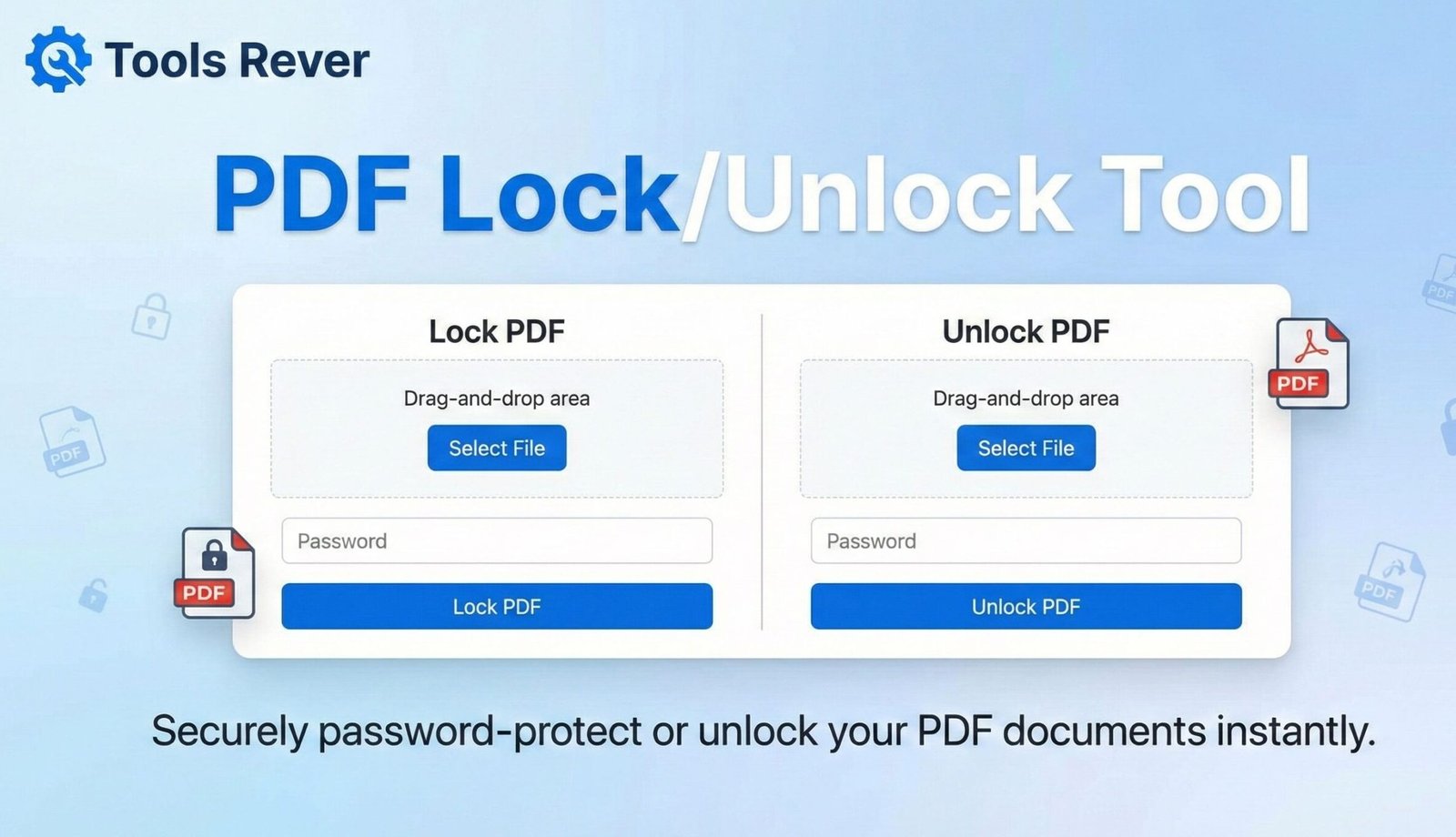 Free PDF Lock/Unlock Tool - Add or remove passwords instantly