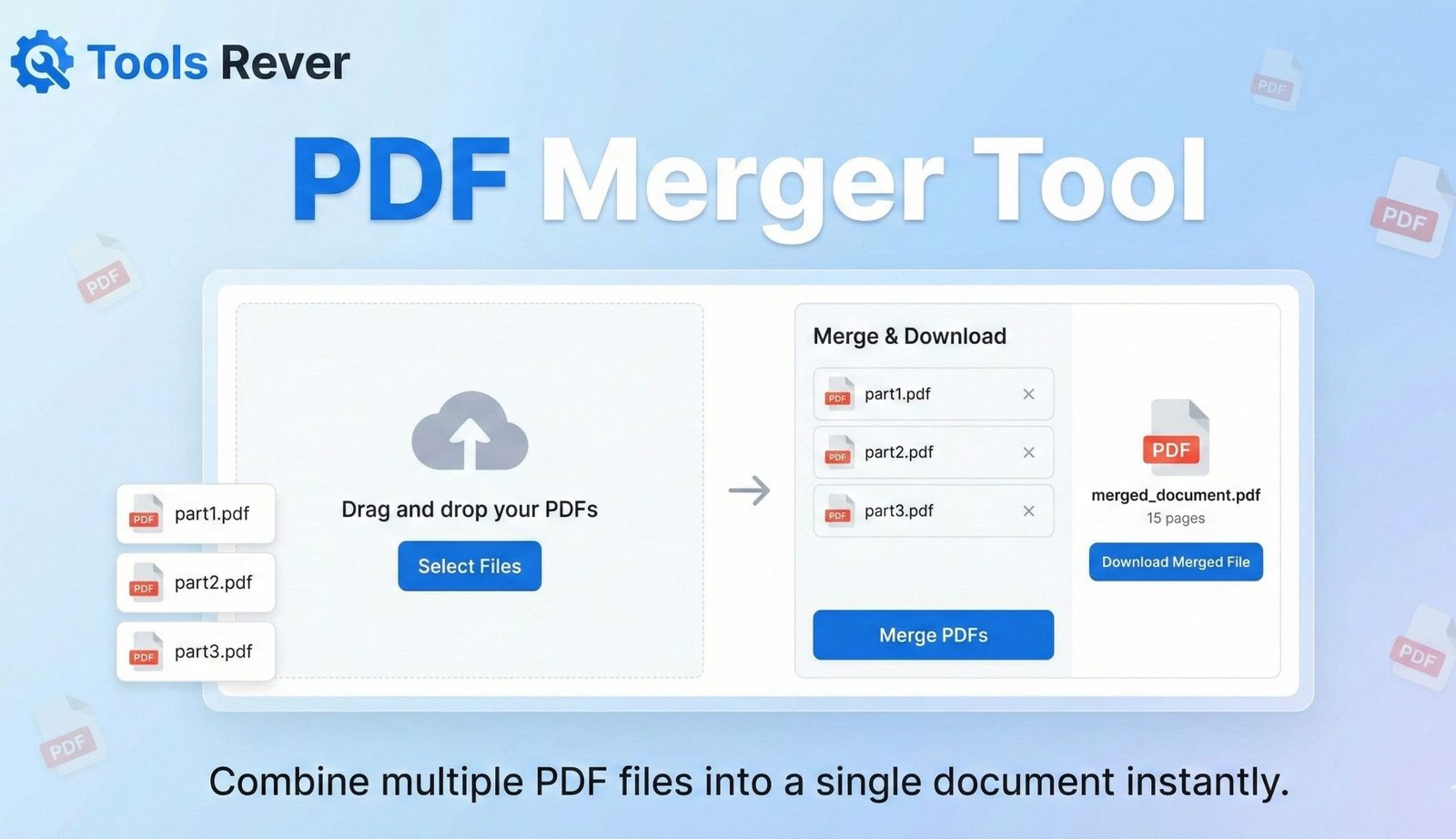 Online PDF Merger tool icon for combining multiple files