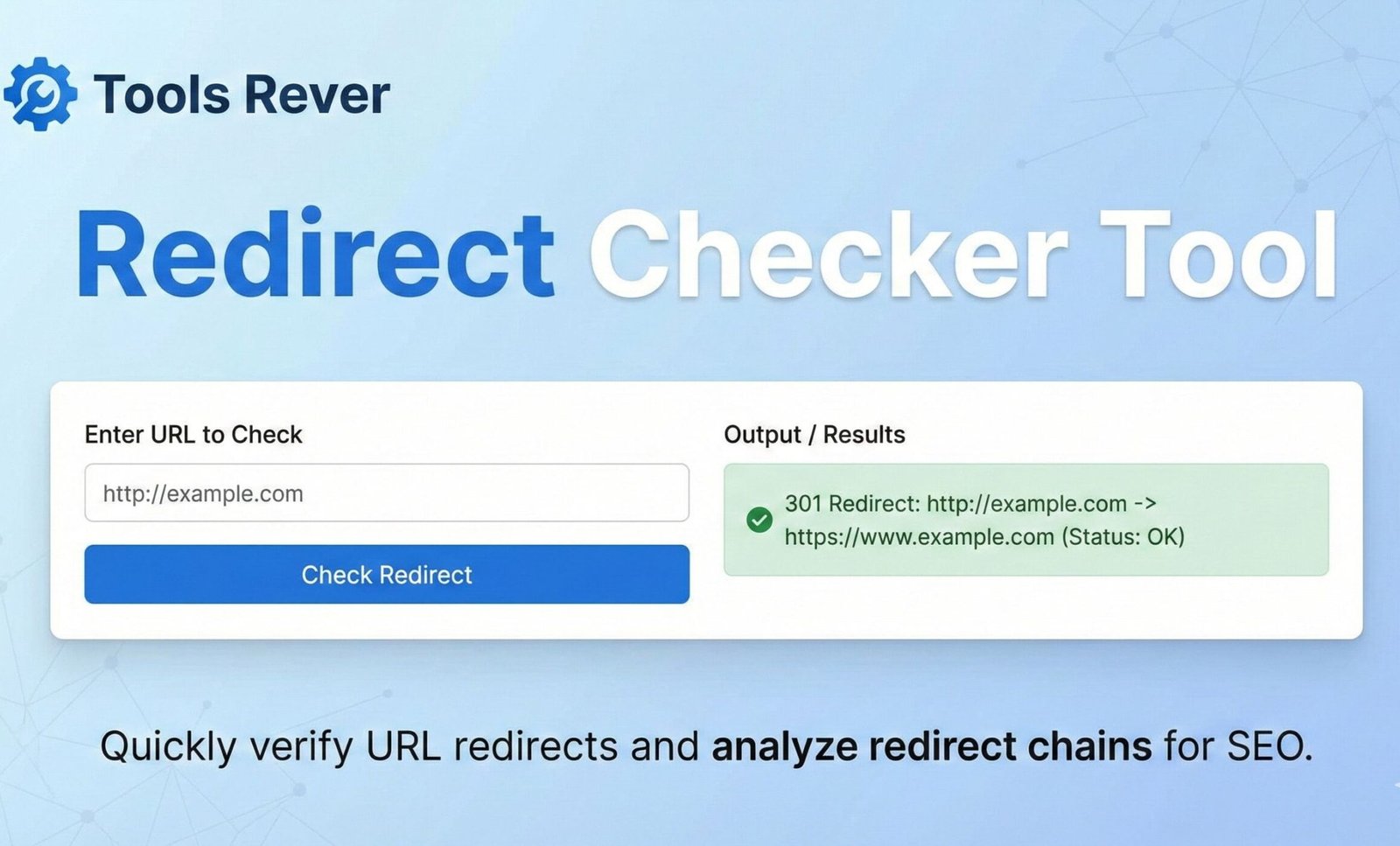 Online Redirect Checker tool icon showing URL navigation path