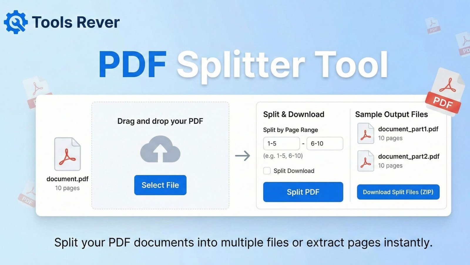 Online PDF Splitter tool icon for extracting pages