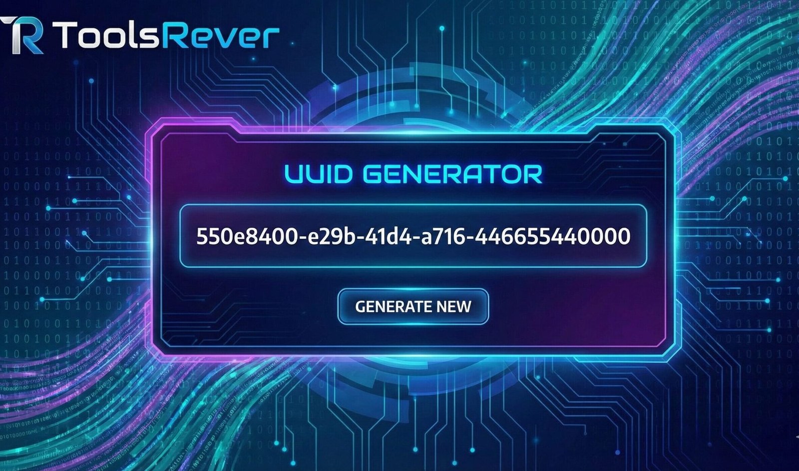 Interface of the free UUID Generator tool showing a list of randomly generated version 4 UUIDs