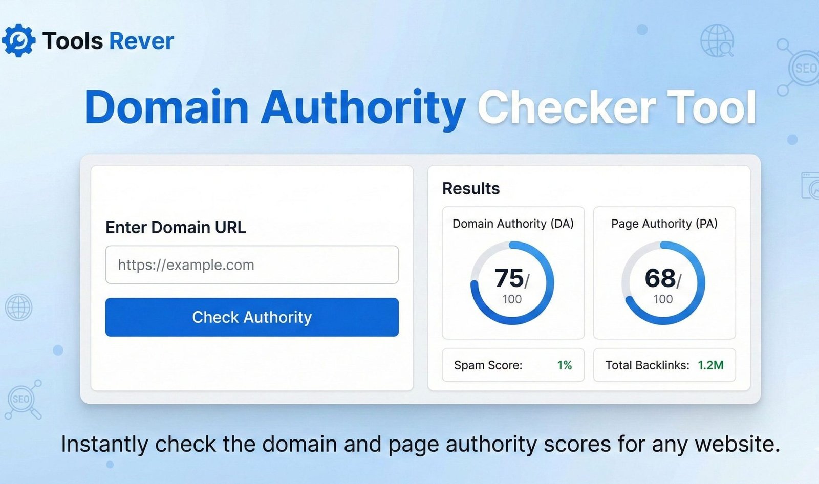 Online Domain Authority Checker tool icon for measuring website strength