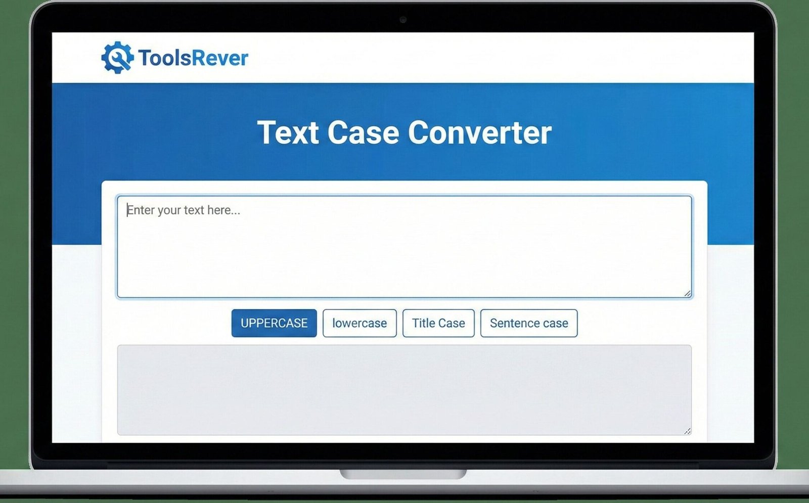 Interface of the online Text Case Converter for changing text capitalization.