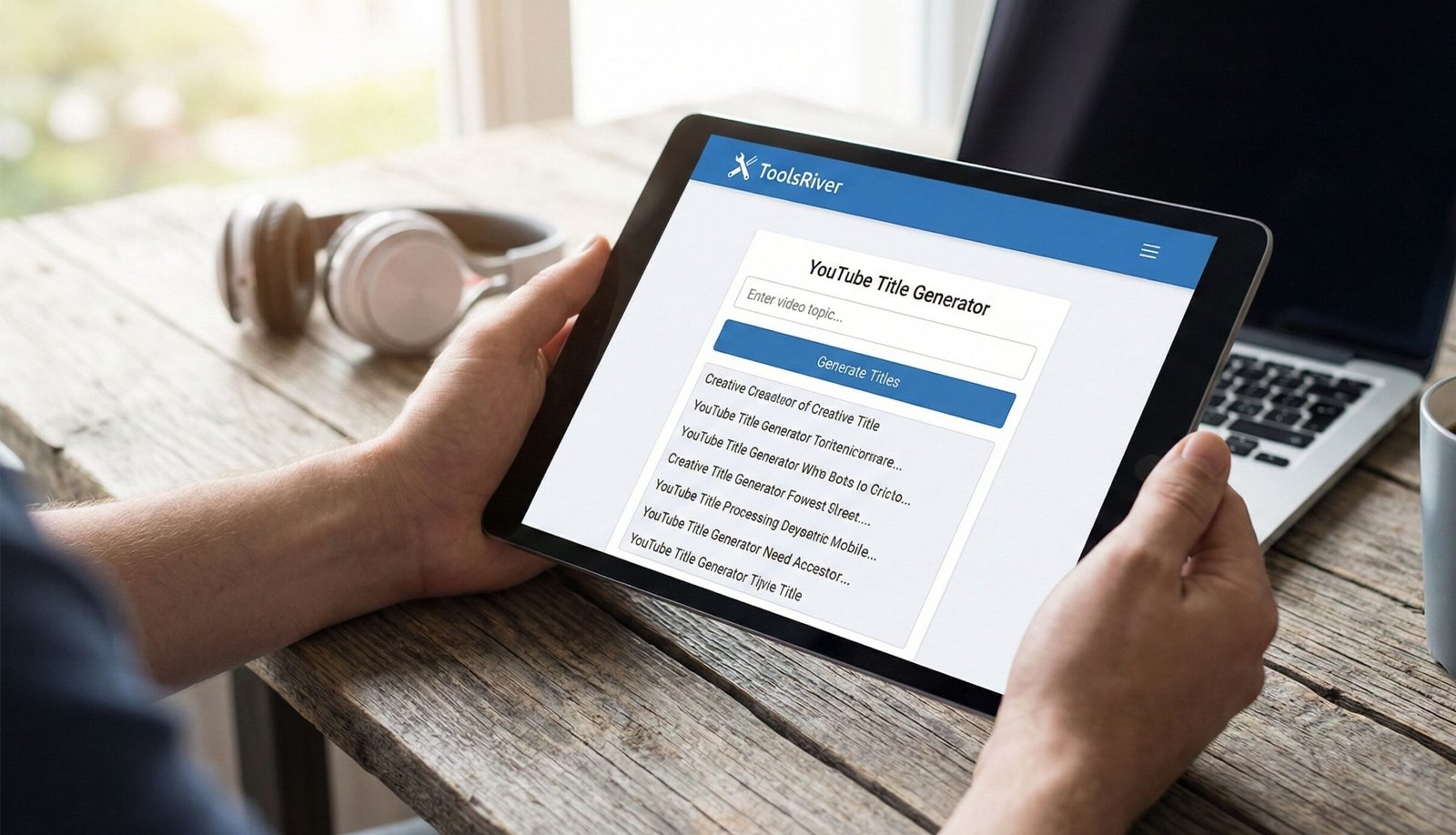 Free online YouTube title generator tool interface displaying catchy, viral, and SEO-optimized video headline ideas for content creators.